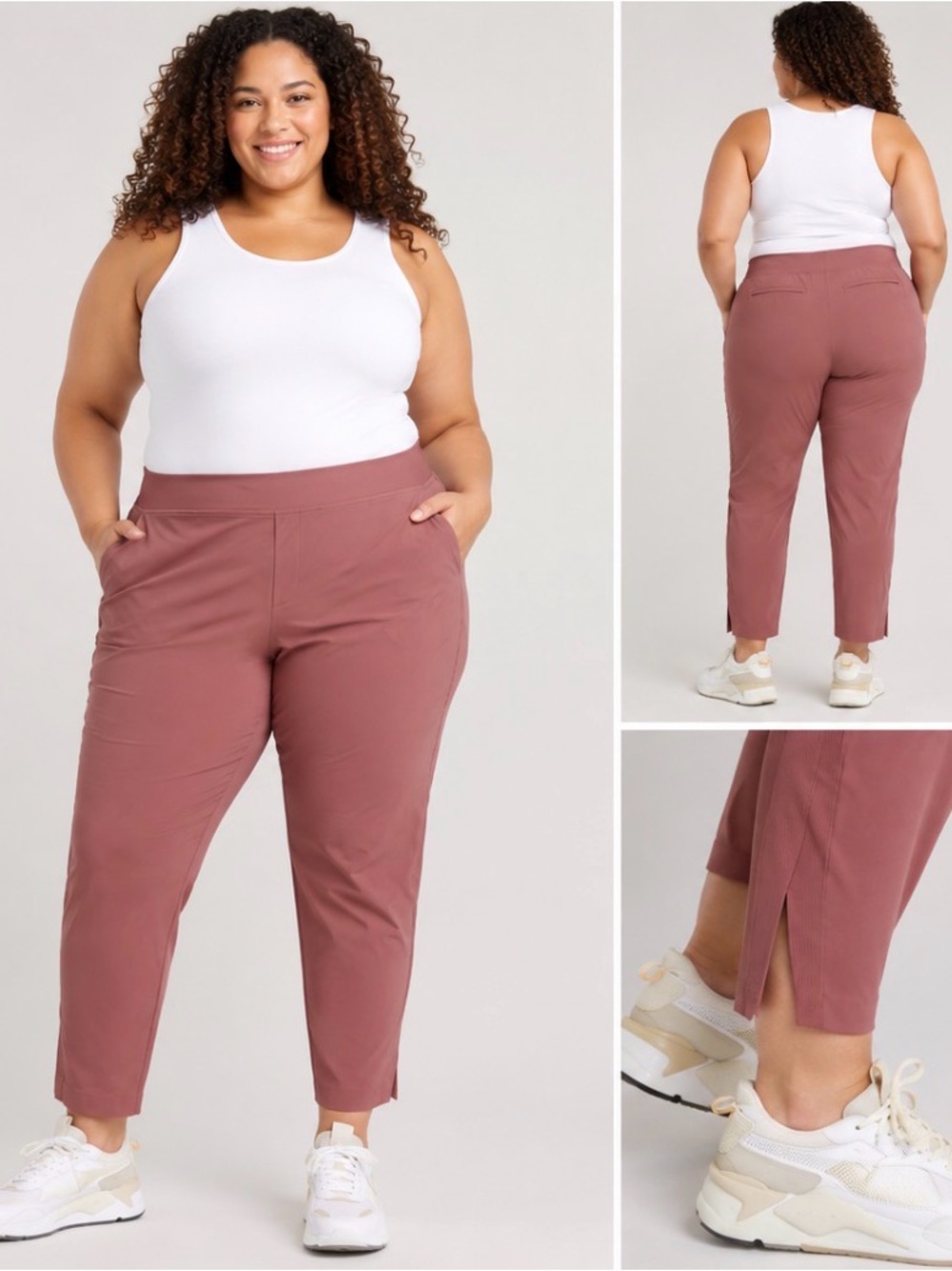 NWT Athleta Brooklyn Ankle Pant Size 24 Plus Dusty Rose
